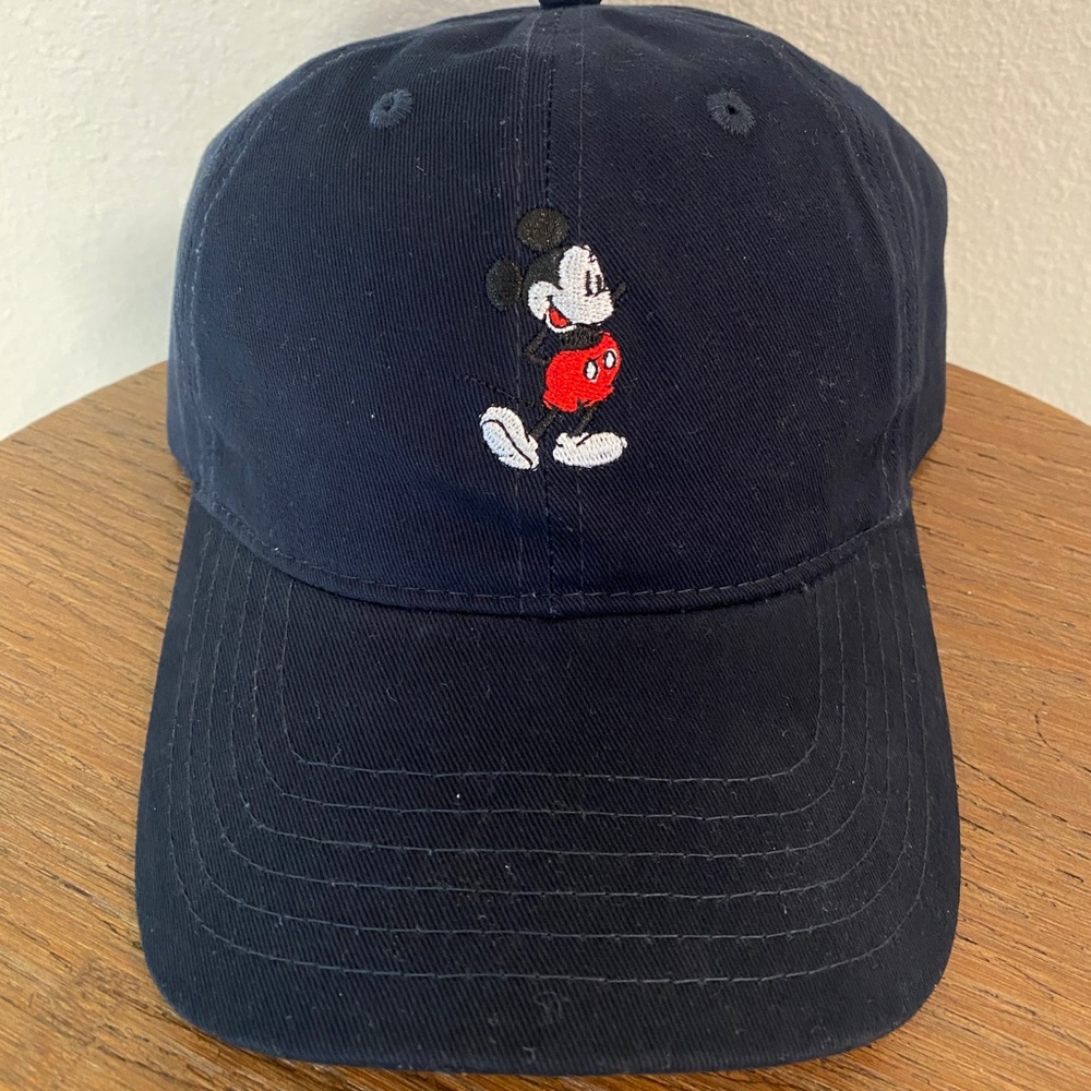 Disney Mickey Mouse Strap Back Hat OS NAVY NWT!